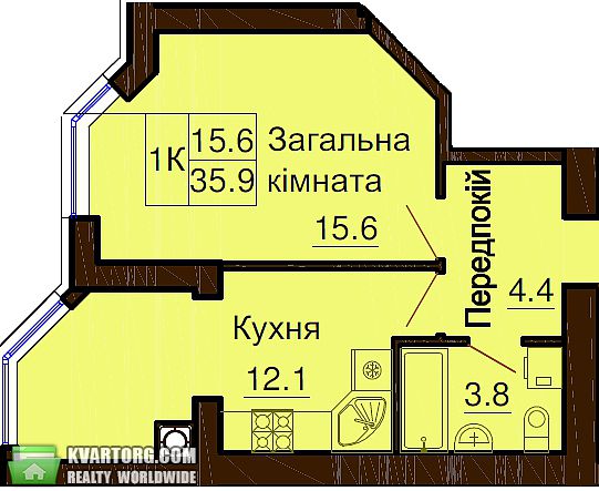 Sell 2-room apartment. Киев,  Большая Окружная — photo 4