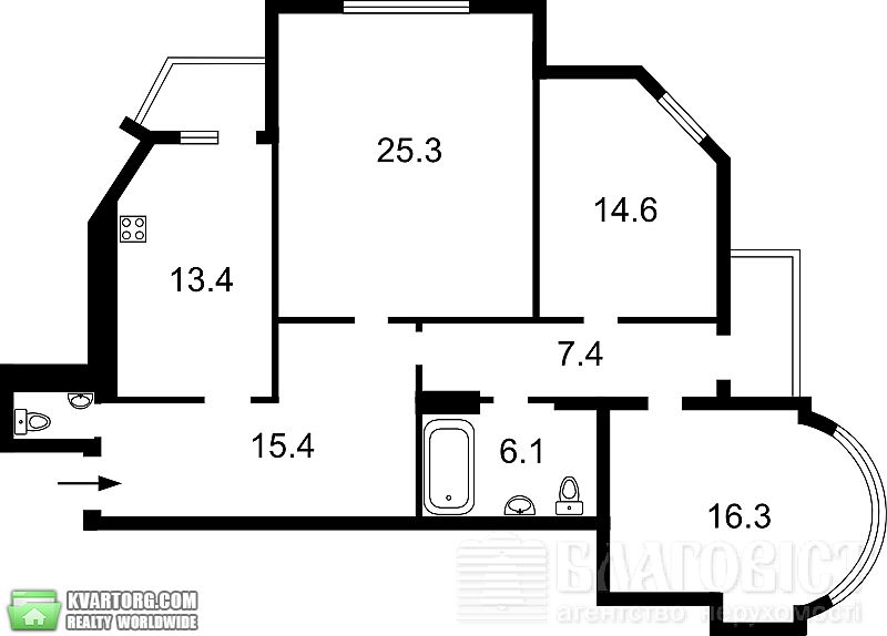 Sell 3-room apartment. Киев, Рижская — photo 2