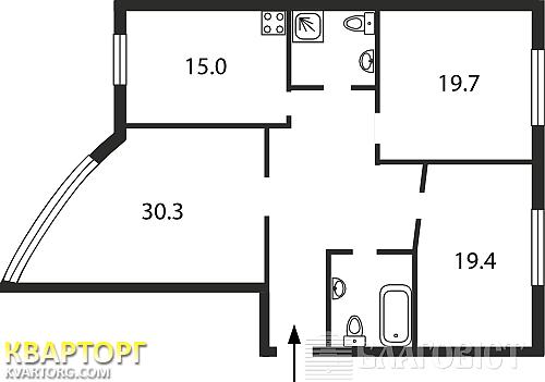 Sell 3-room apartment. Киев,  Героев Сталинграда пр — photo 3