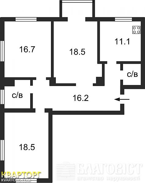 Sell 3-room apartment. Киев,  Строителей — photo 2