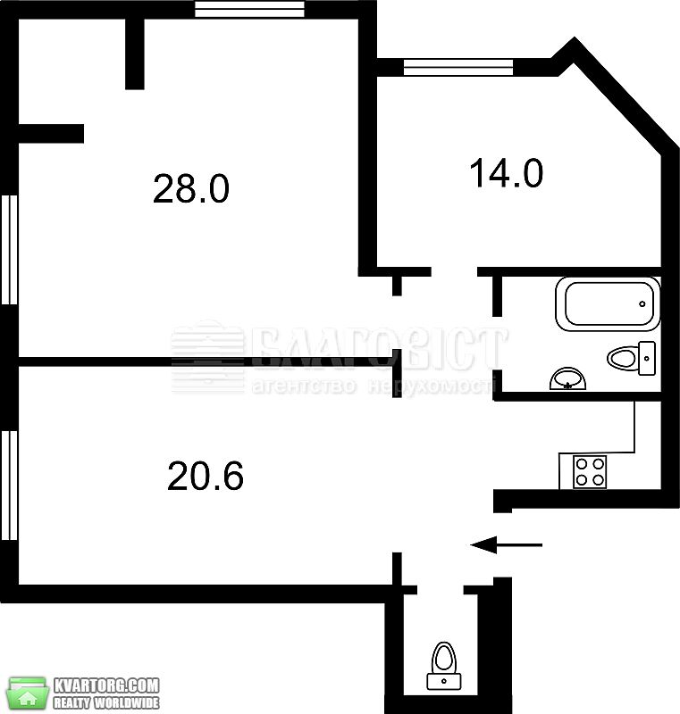 Sell 2-room apartment. Киев,  Героев Сталинграда пр — photo 3
