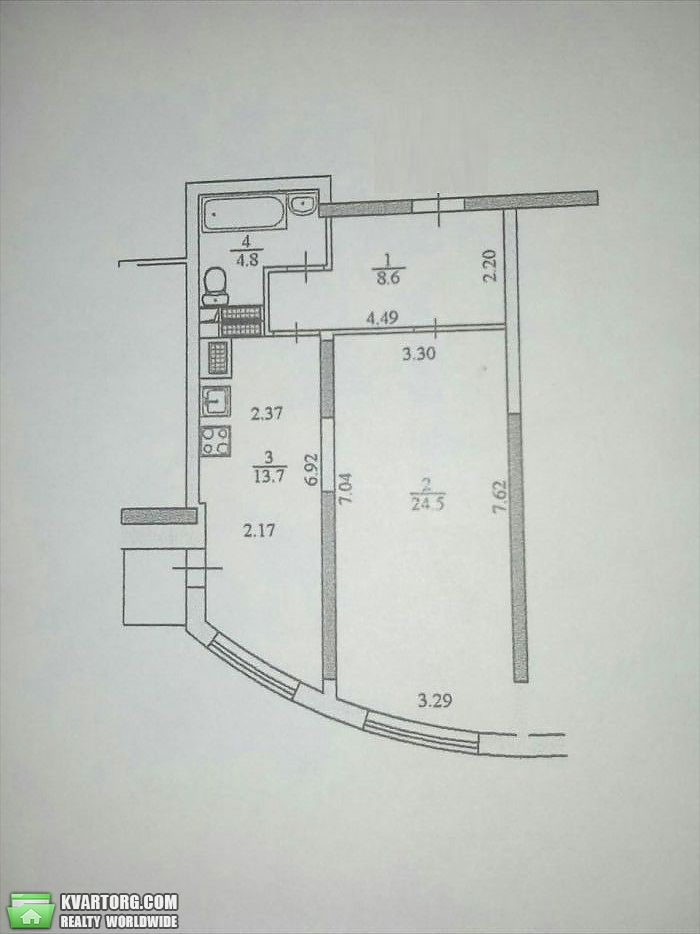 Sell 1-room apartment. Киев,  Ахматовой — photo 3