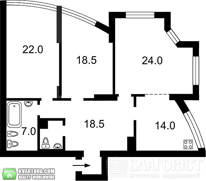 Sell 3-room apartment. Киев,  Героев Сталинграда пр — photo 2