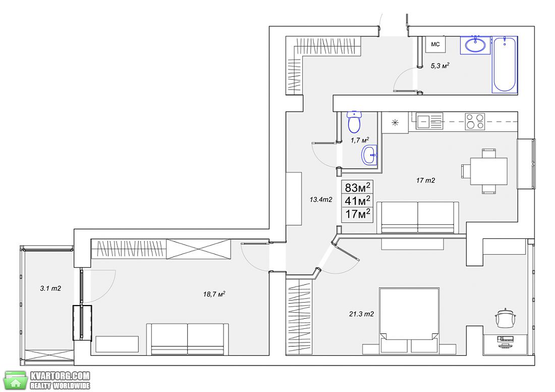 Sell 2-room apartment. Харьков, пр.Победы — photo 1