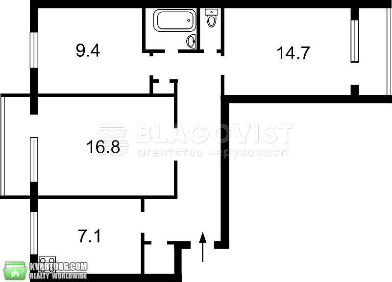 Sell 3-room apartment. Киев,  Каштановая — photo 2