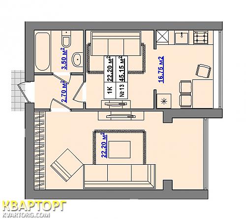 Sell 1-room apartment. Киев, Большая окружная — photo 1