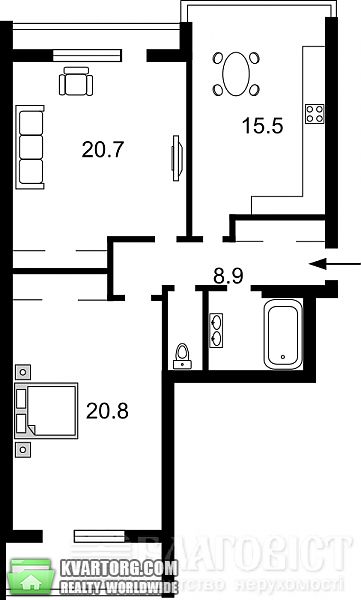 Sell 2-room apartment. Киев, Уборевича — photo 2