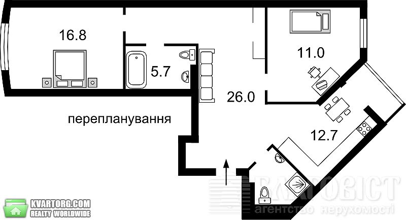 Sell 2-room apartment. Киев,  Вышгородская — photo 2