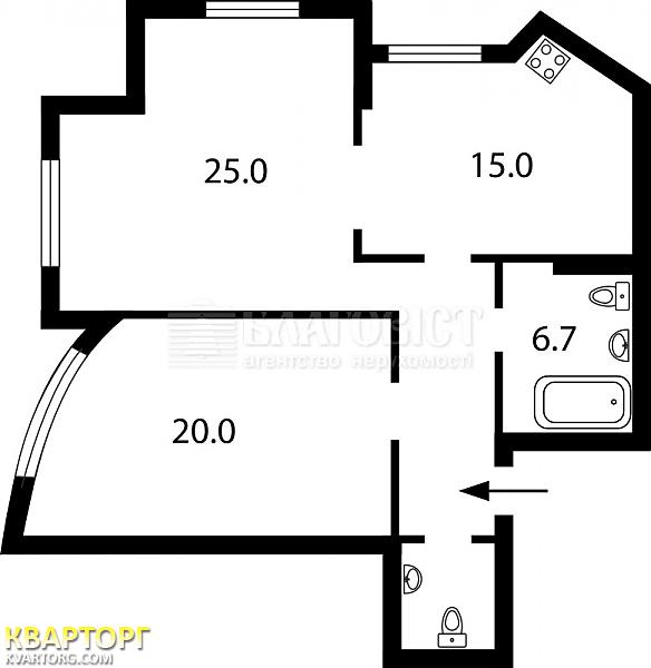 Sell 2-room apartment. Киев,  Героев Сталинграда пр — photo 2