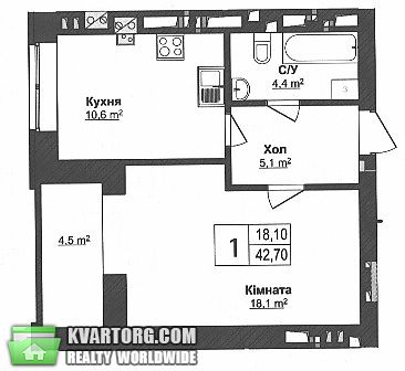 продам 1-комнатную квартиру. Ирпень,  Новооскольская - фото 1