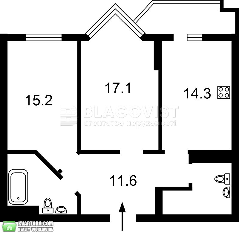 Sell 2-room apartment. Киев,  Саперное поле — photo 1
