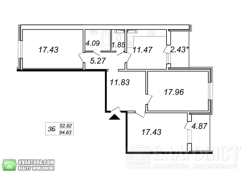 Sell 3-room apartment. Киев,  Правды пр — photo 2