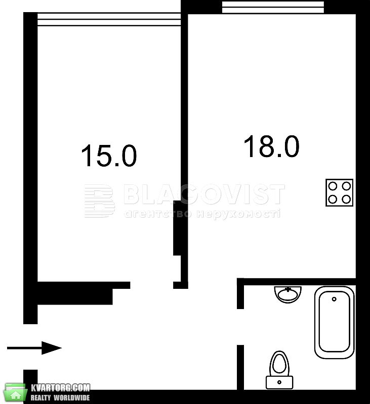 Rent out 1-room apartment. Киев,  Конева — photo 10