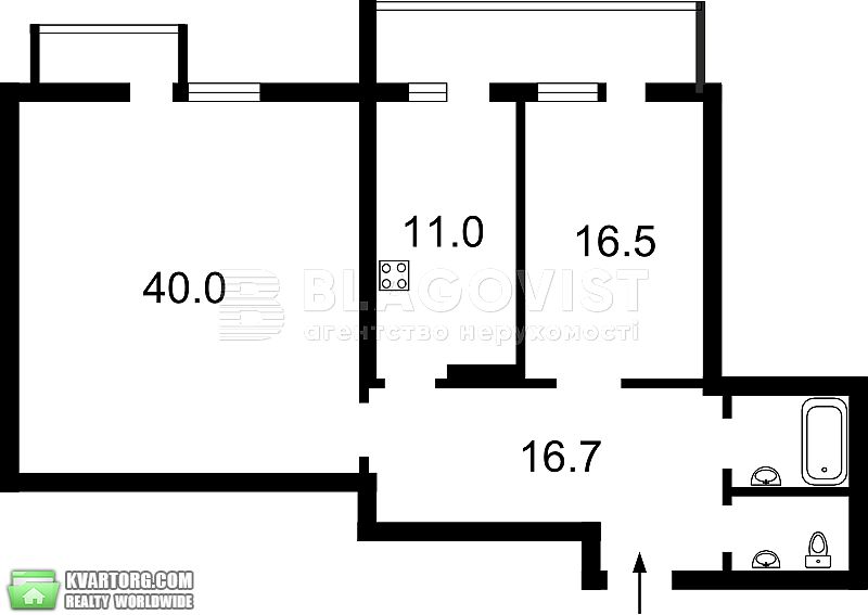 Sell 2-room apartment. Киев,  Коновальця Євгенія — photo 1